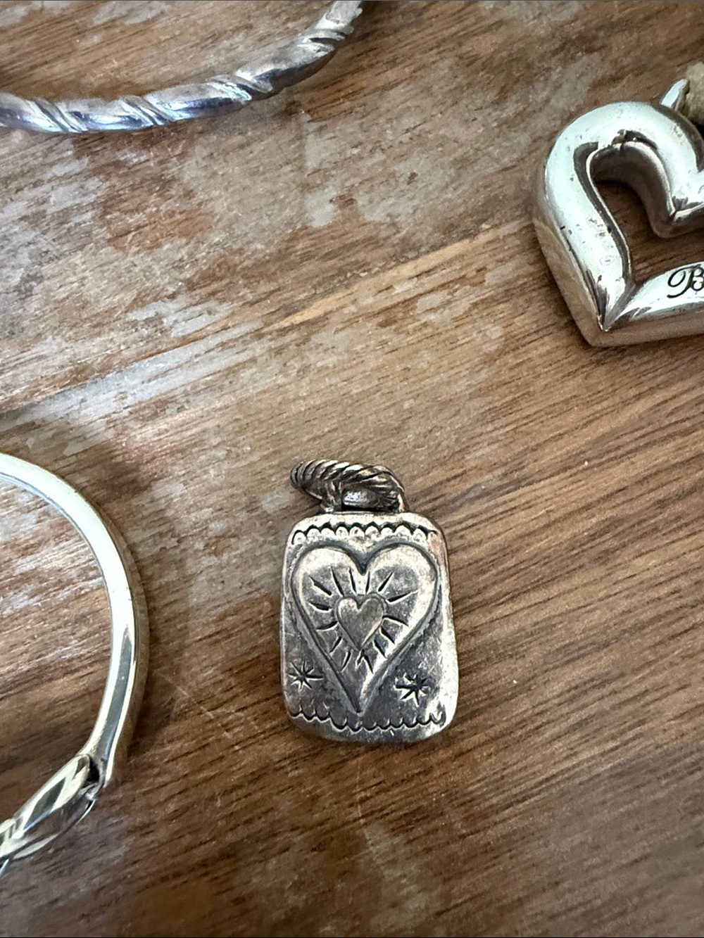 Lot for Sale! Brighton Silver Tone Bangles Bracelet Set with Pearlescent Accents - Picture 10 of 11